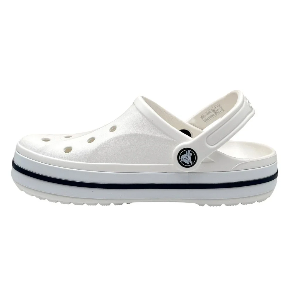 Crocs Bayaband Mens Slip-on Clog Size 8 White Navy Water‎ Friendly Lightweight